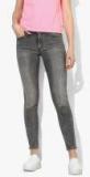 Levis Grey Skinny Fit Mid Rise Clean Look Jeans Women