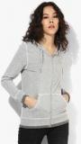 Levis Grey Solid Hoodie women