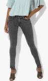 Levis Grey Washed Mid Rise Skinny Fit Jeans women