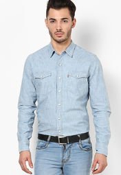 Levis Light Blue Casual Shirt Men