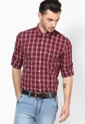 Levis Maroon Casual Shirt Men