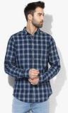 Levis Navy Blue Checked Slim Fit Casual Shirt Men