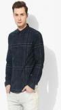 Levis Navy Blue Striped Regular Fit Casual Shirt Men