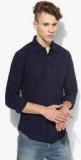 Levis Navy Blue Striped Slim Fit Casual Shirt Men