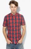 Levis Red Checked Slim Fit Casual Shirt Men