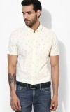 Levis White Printed Regular Fit Casual Shirt Men