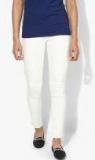 Levis White Solid Mid Rise Skinny Fit Jeans women