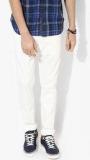 Levis White Solid Skinny Fit Jeans Men