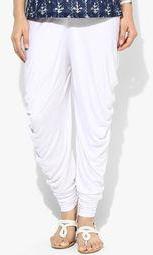 Libaas White Solid Salwar women