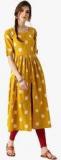 Libas Mustard Yellow Printed Kurta women