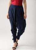 Libas Navy Blue Solid Dhoti Pants Women