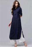 Libas Navy Blue Solid Kurta women