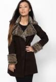 Liebemode Brown Solid Winter Jacket Women