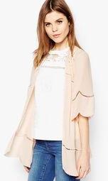 Liebemode Cream Solid Shrug Women