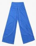 Lil Orchids Blue Solid Trouser Girls