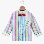 Lilpicks Multicoloured Striped Regular Fit Casual Shirt Boys