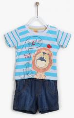 Little Kangaroos Blue Shorts Set boys