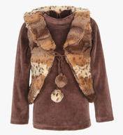 Little Kangaroos Brown Winter Jacket girls