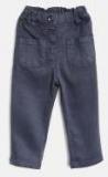 Little Kangaroos Girls Navy Blue Solid Regular Trousers