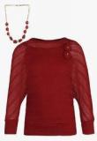 Little Kangaroos Maroon Casual Top Girls