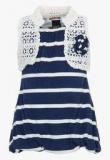 Little Kangaroos Navy Blue Casual Dress Girls