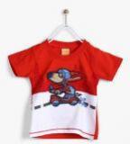 Little Kangaroos Red Regular Fit T Shirt boys