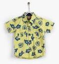 Little Kangaroos Yellow Slim Fit Casual Shirt Boys