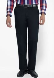 Live In Solid Black Formal Trouser Men