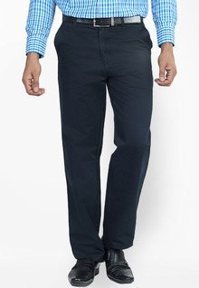 Live In Solid Blue Formal Trouser men