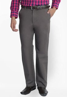 Live In Solid Grey Formal Trouser men