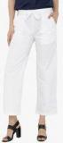 Loco En Cabeza White Solid Coloured Pants women