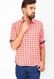 Locomotive Checks Pink Casual Shirt Men