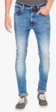 Locomotive Navy Blue Washed Slim Fit Jeans Men