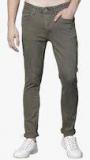 Locomotive Olive Slim Fit Mid Rise Clean Look Jeans Men