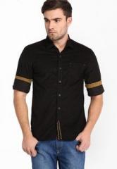 Locomotive Solid Black Casual Shirt men