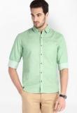 Locomotive Solid Green Casual Shirt Men