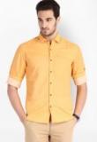 Locomotive Solid Orange Casual Shirt Men