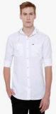 Locomotive White Solid Casual Shirt Men