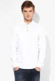 Locomotive White Solid Slim Fit Casual Shirt Men