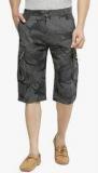 London Bee Dark Grey Printed Shorts men