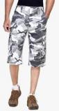 London Bee Grey Printed Shorts men