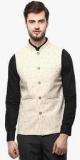 London Bridge Beige Printed Waistcoat Men