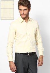 London Bridge Checks Yellow Formal Shirt Men