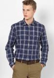 London Bridge Navy Blue Casual Shirt Men