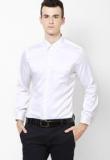 London Bridge Solid White Formal Shirt Men