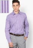 London Bridge Striped Purple Formal Shirt men