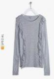 Losan Grey Melange Casual Top Girls