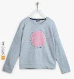 Losan Grey Melange Sweatshirt Girls