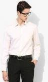 Louis Philippe Beige Self Design Slim Fit Formal Shirt Men