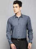 Louis Philippe Blue Self Design Slim Fit Formal Shirt Men